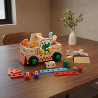DIY Assembly Tool Wagon Develops Fine Movement Skills Take-Apart Toy Truck