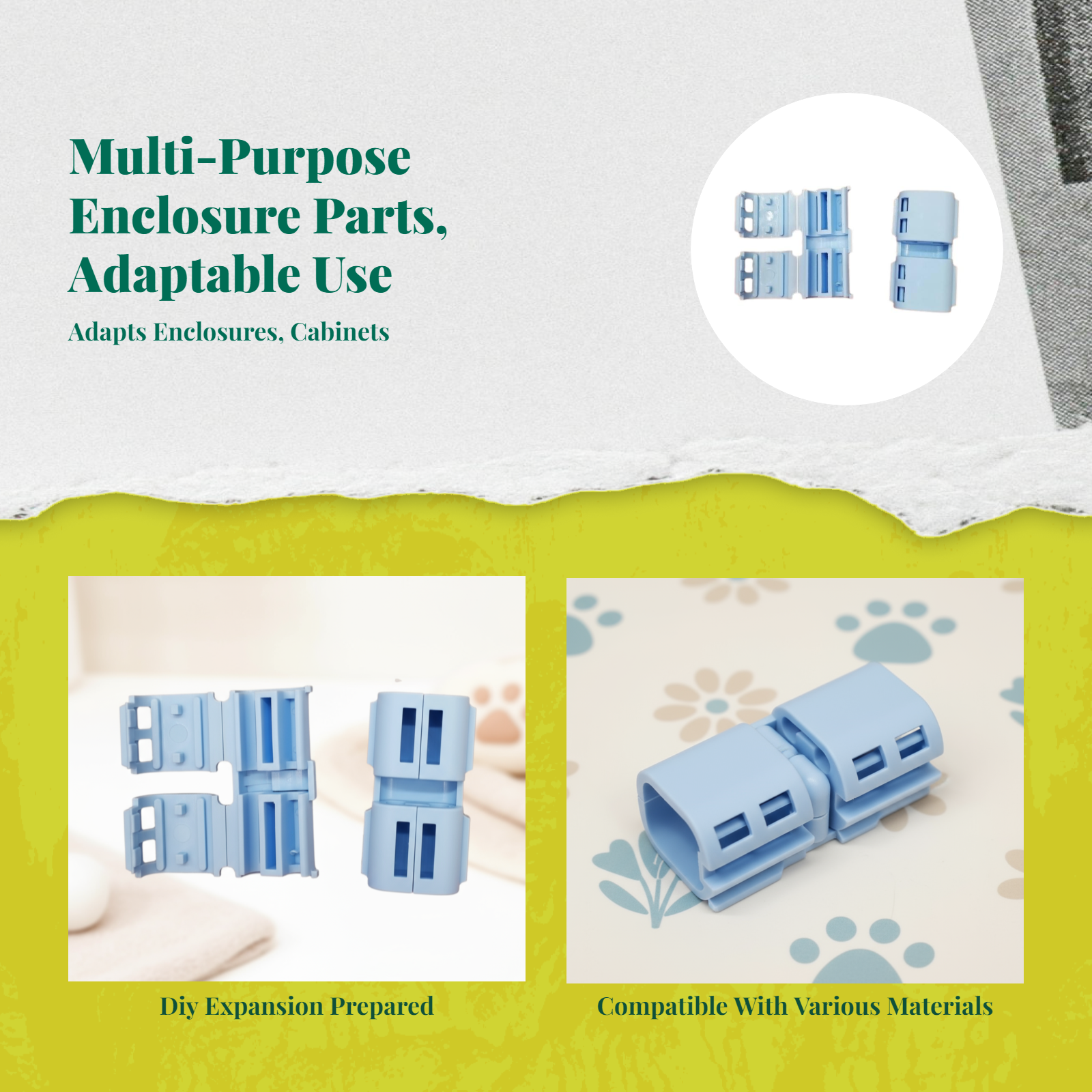 Plastic Joiners for Pet Enclosures, Corner Buckles for Pet Playpens, Easy to Assemble, sturdy, Versatile