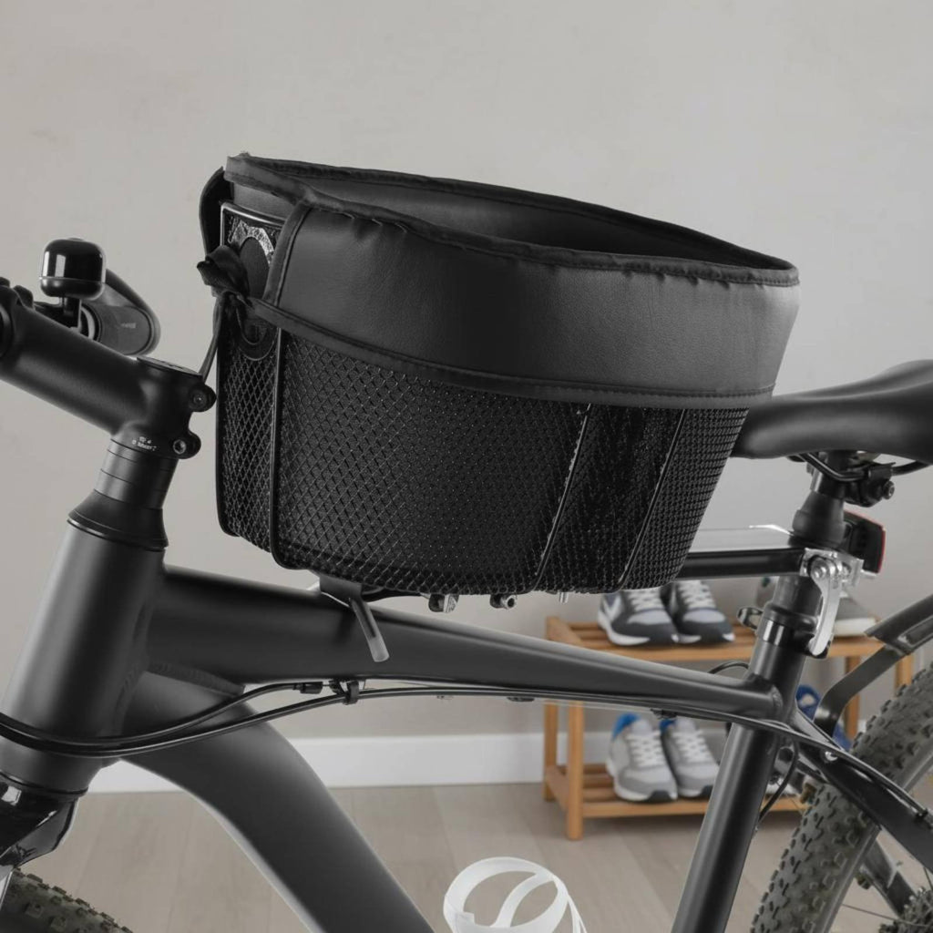 Bike Pet Basket Mesh Flank Cycle Dog Basket Safety Strap for Cycling