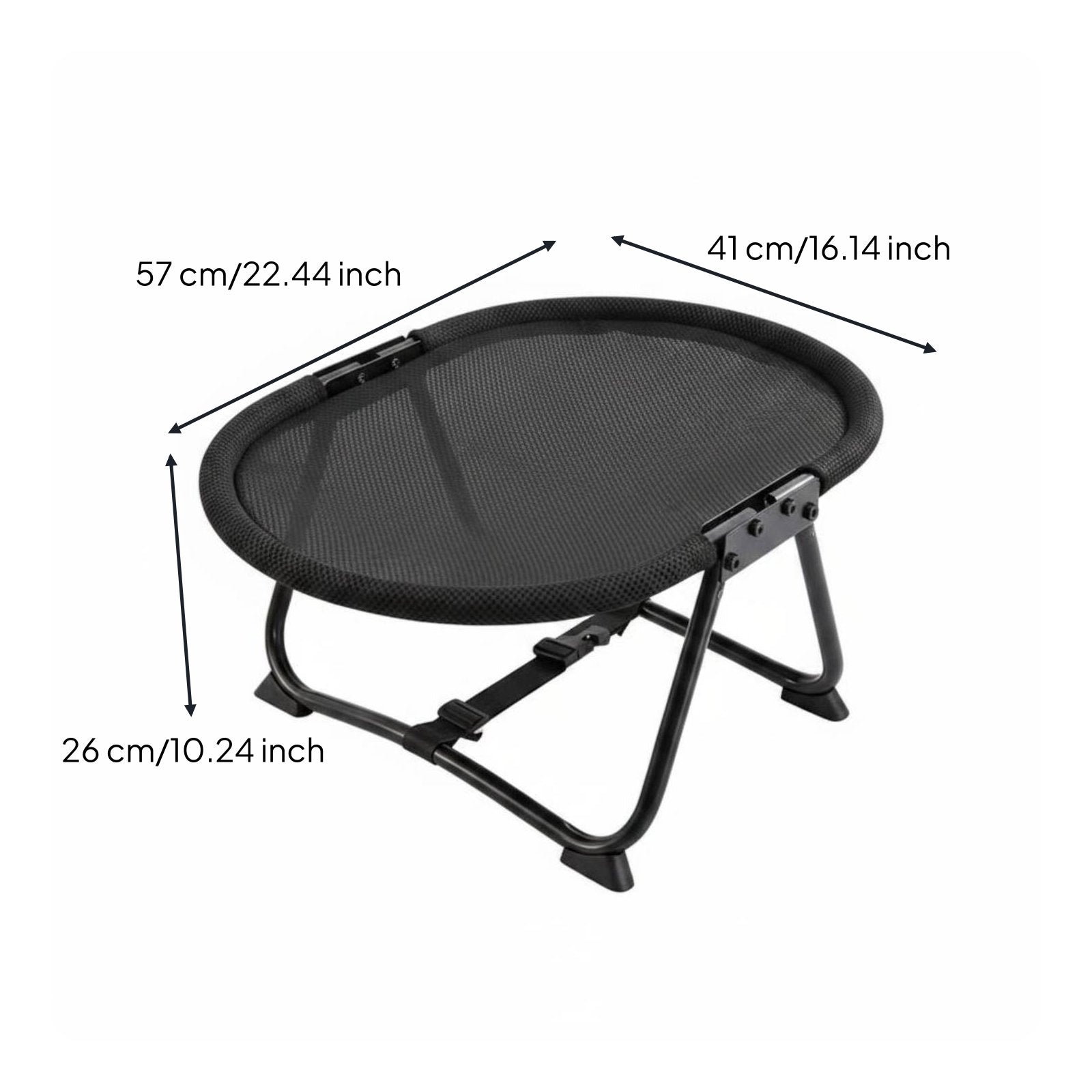 Elevated Mesh Pet Bed Cooling Feline Hammock Bed Easy to Clean for Cats
