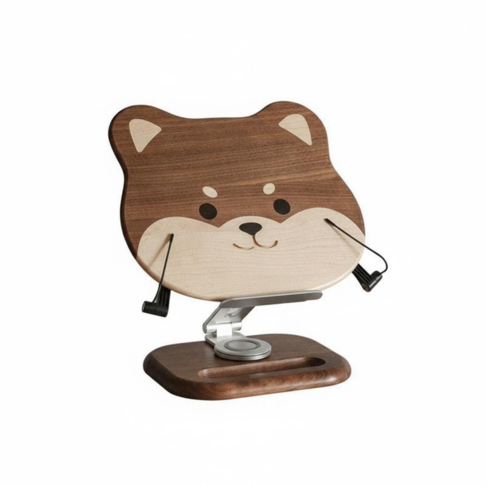 Cartoon Dog Bookrest Sturdy Adjustable Bookstand with Page Holders for Musicians
