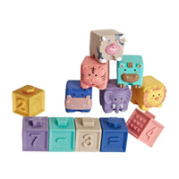 Soft Bath Blocks Chewable Building Blocks Hand-Eye Coordination Toy for Infants