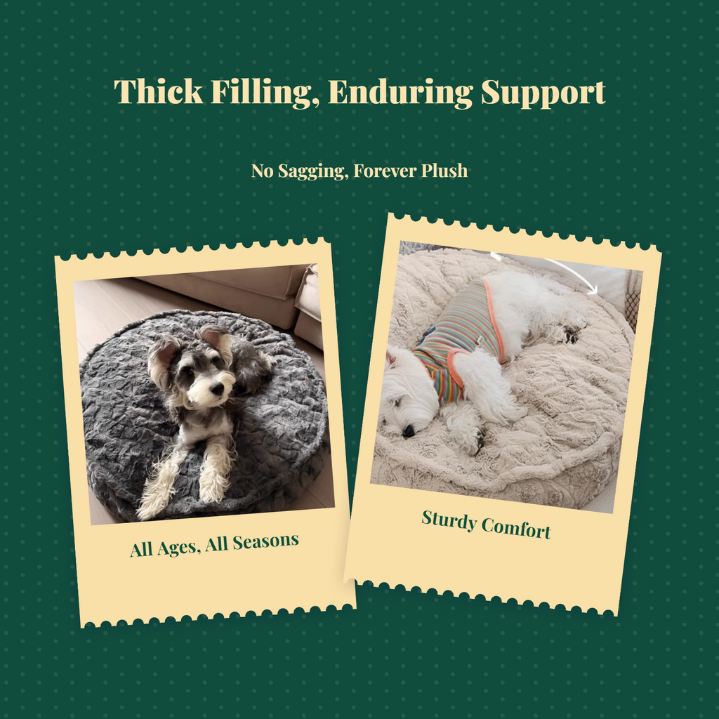 Ultra-Soft Plush Dog Bed Calming, Non-Slip, Easy to Clean