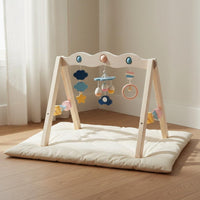 Wooden Baby Gym Fine Movement Skills Wooden Infant Activity Gym Belly Time