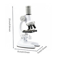 1200x Scientific Microscope Set Gift Portable Kids Scientific Lens Easy to Use Educational Toy for School