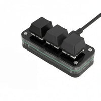 3-Key Macro Keypad Hot-Swappable One-Handed Command Keyboard Plug-and-Play