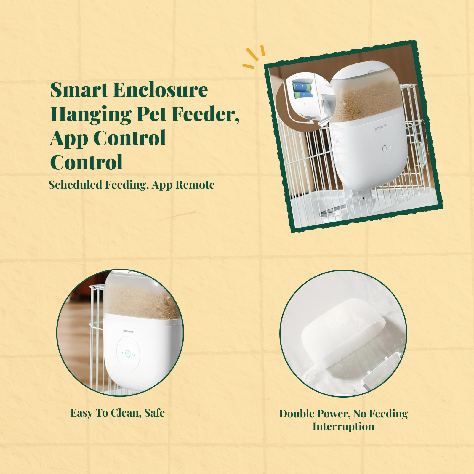 Automatic timed feeder for pets