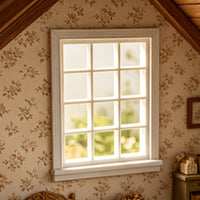 Miniature Window Frame Flat Base Dollhouse Model Window Lightweight Home Decoration