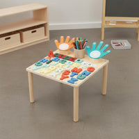 Educational Play Table Cognitive Development Educational Activity Table Sensory Play Number Learning Desk for Classroom, Playroom