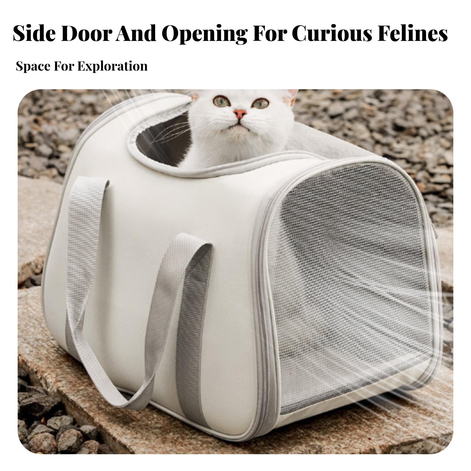 Soft-Sided feline excursion Bag Large Capacity Soft-Sided Pet Tote Shoulder Strap