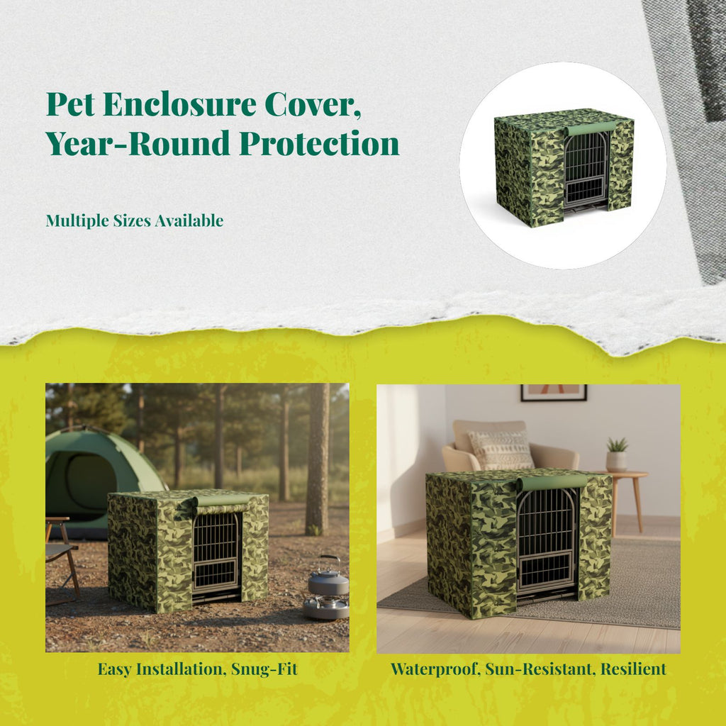 Waterproof Outdoor Dog Kennel Cover, Windproof, Insulated