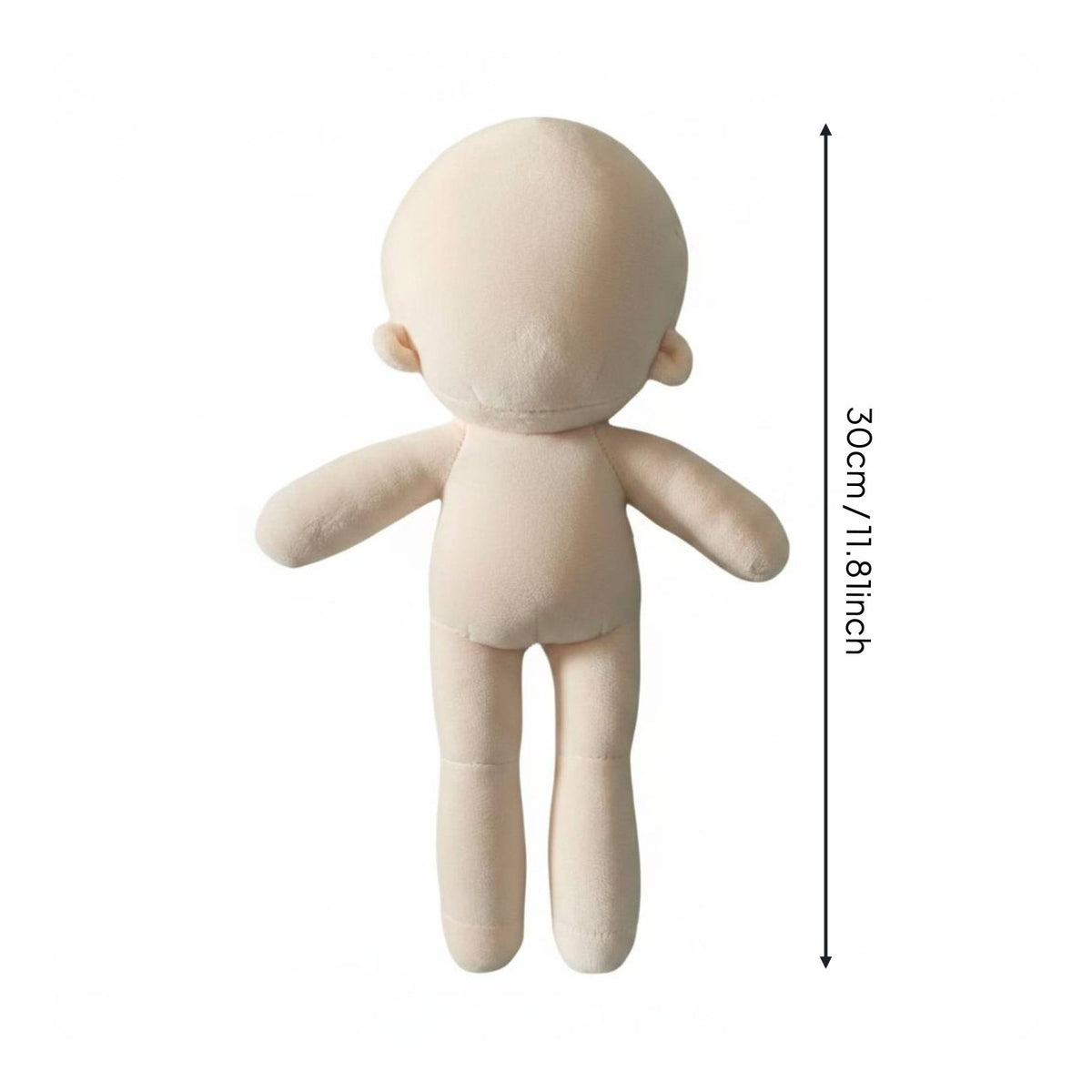 DIY Doll Supple Soft Velvet Textile Faceless Stuffed Figure for Crafters, Hobbyists