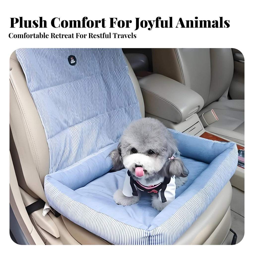 Dog Car Seat Breathable Mesh opening Collapsible Pet Travel Box Elevated View