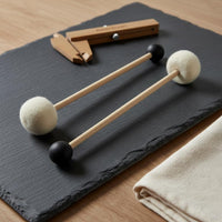 Tibetan Resonance Bowl Mallet Beech Wood Handle Wooden Resonance Bowl Mallet Easy to Play Meditation Accessory for Relaxation