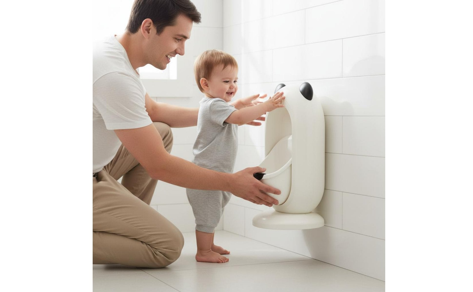 Easy to Clean Boys Standing Urinal Splash Proof Wall-Mounted Training Urinal Material for Toddlers