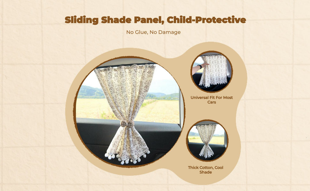 Car window sunshield, sliding shade, sunlight protection, privacy, infant and kids side window sun shield, easy installation, universal fit