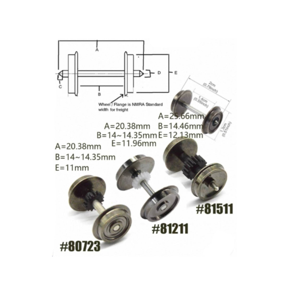 1:87 Train Wheels Gear Drive HO Train Wheel Axle Long-Lasting Alloy