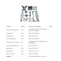 RC Car Metal Upgrade Kit Upgraded Aluminum Shock System Parts Set for Away-Road