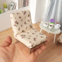 1:12 Scale Dollhouse Chair Realistic Model for Photography Prop