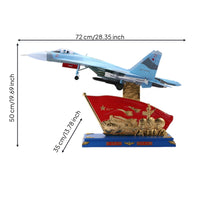 Fighter Aircraft Model with Display Base 1:32 Scale Airplane Detailed for Desk