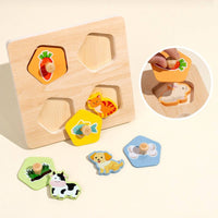 Food Chain Learning Board Educational Hands-on Learning Puzzle Problem-Solving Animal Matching Board for Preschool