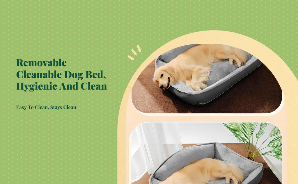 Orthopedic Dog Bed, Washable, Removable Cover, All Seasons