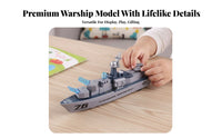 Ideal Gift Guided Missile Destroyer Model Realistic Design Friction Powered Ship Detailed Model for Boys, Kids