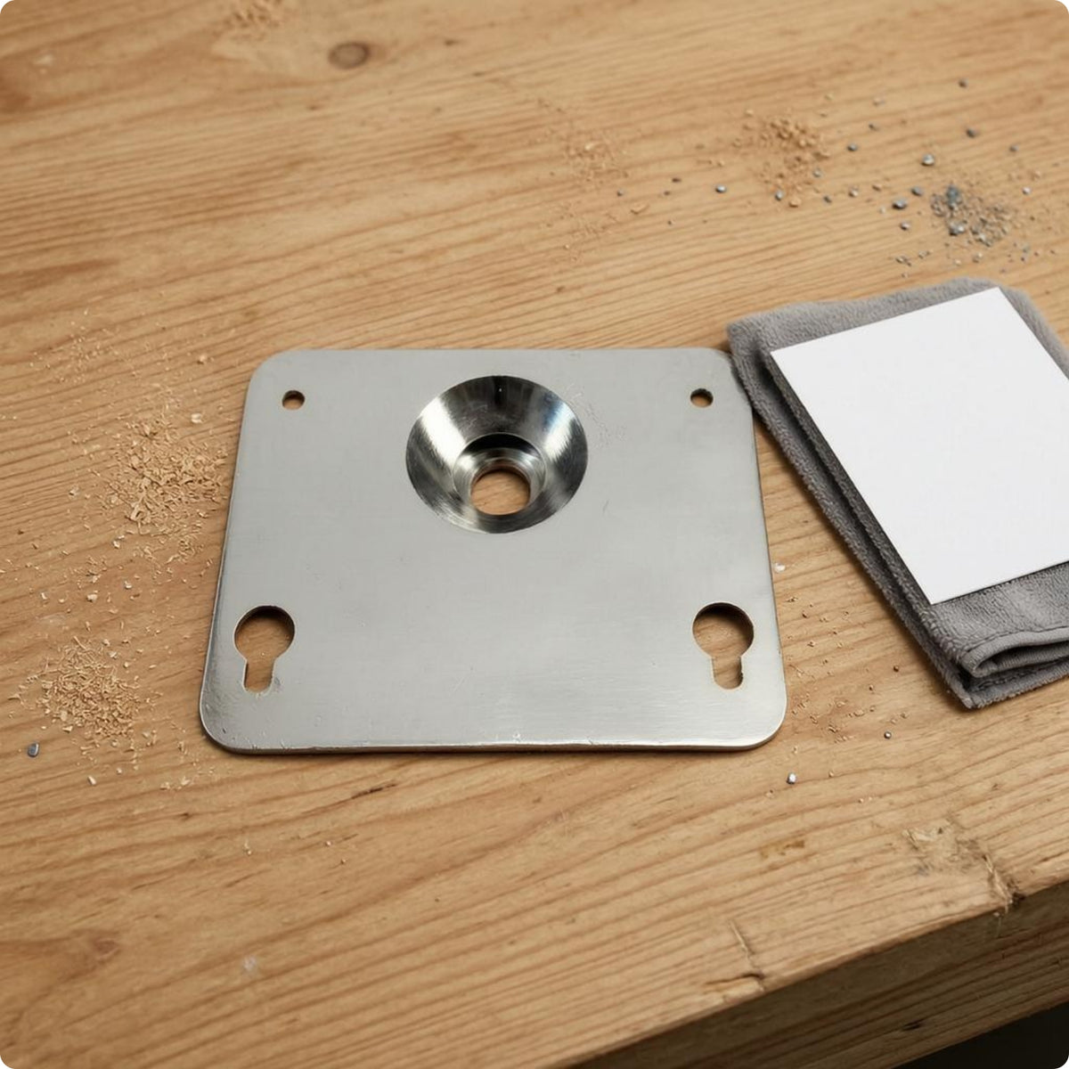 Percussion Pad Bracket Reflective Finish Drum Mounting Bracket Silver