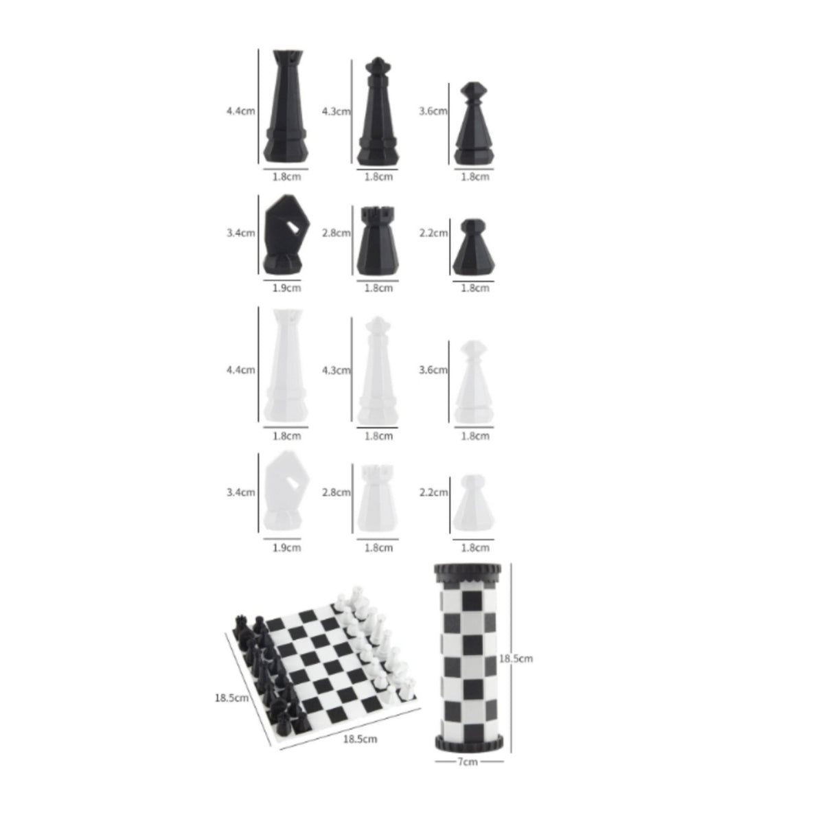 2 in 1 Chess and Checkers Set Foldable Table Game Easy to Stow