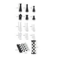 2 in 1 Chess and Checkers Set Foldable Table Game Easy to Stow