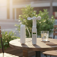 USB Rechargeable Mini Fan Three-Speed Foldable Mini Fan Powerful Air Circulation