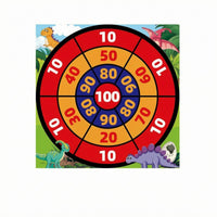 Ball Toss Target Mat Round-Style Scoring Target Cloth Portable for Children
