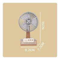 Retro Design Mini Fan Lightweight Retro Design Table Fan 3 Speed Settings