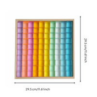 100 Pieces Translucent Acrylic Cubes High Light-Transmitting Property Gem Building Blocks Educational Acrylic Cube Blocks for Preschoolers, Kids