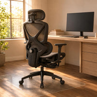 Ergonomic Office Chair Adjustable Headrest Ergonomic Mesh Chair Padded Armrests