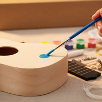 DIY Ukulele Kit Early Music Education Paintable Wooden Ukulele for Beginners