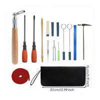 16 Pieces Piano Tuning Tool Set Portable Piano Maintenance Toolkit Organized Storage Case for Music Studio Supplies