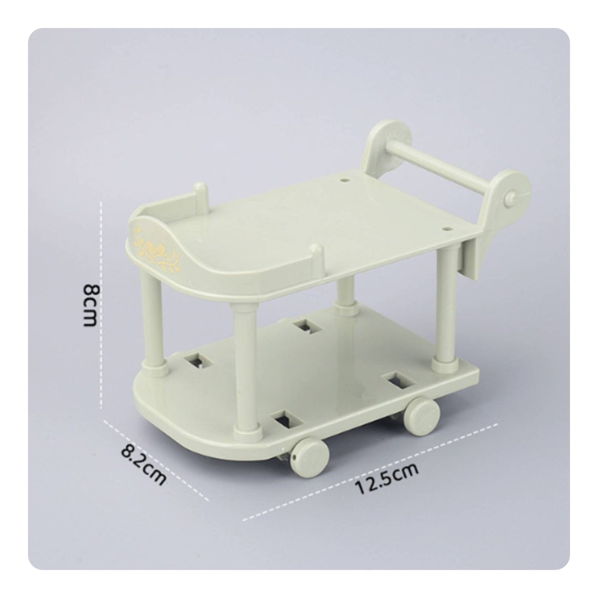 Dollhouse Kitchen Trolley Realistic Model Pretend Play Toy for Children