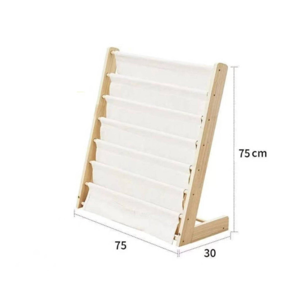 Portable Kids Bookshelf Space-Saving Washable Book Storage Rack for Kindergarten
