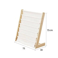 Portable Kids Bookshelf Space-Saving Washable Book Storage Rack for Kindergarten