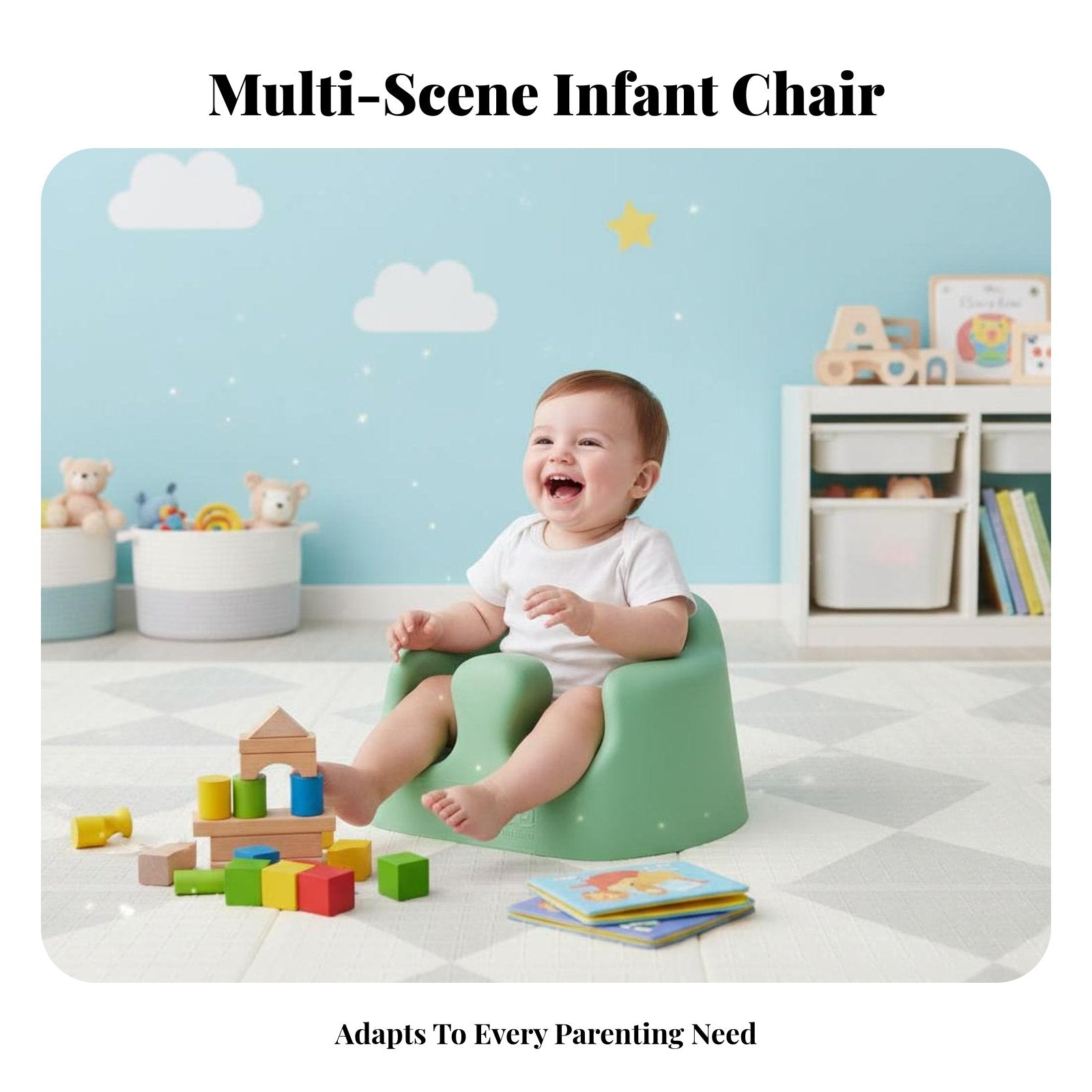 Inflatable Learn-to-Sit Sofa Portable Sitting Assistant Built-in Air Pump