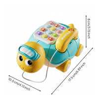 Turtle Phone Toy Bright Colors Turtle Music Phone Fine Movement Skills