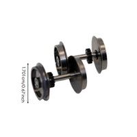 4 Wheels HO Scale Metal Wheel Set Precise Size 1:87 Model Train Wheels