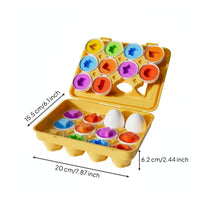 12 Pieces Matching Eggs Fine Movement Skills Color Matching Eggs for Home