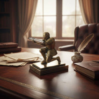 Knight Pen Holder Decorative Armored Knight Desk Ornament Gift Idea