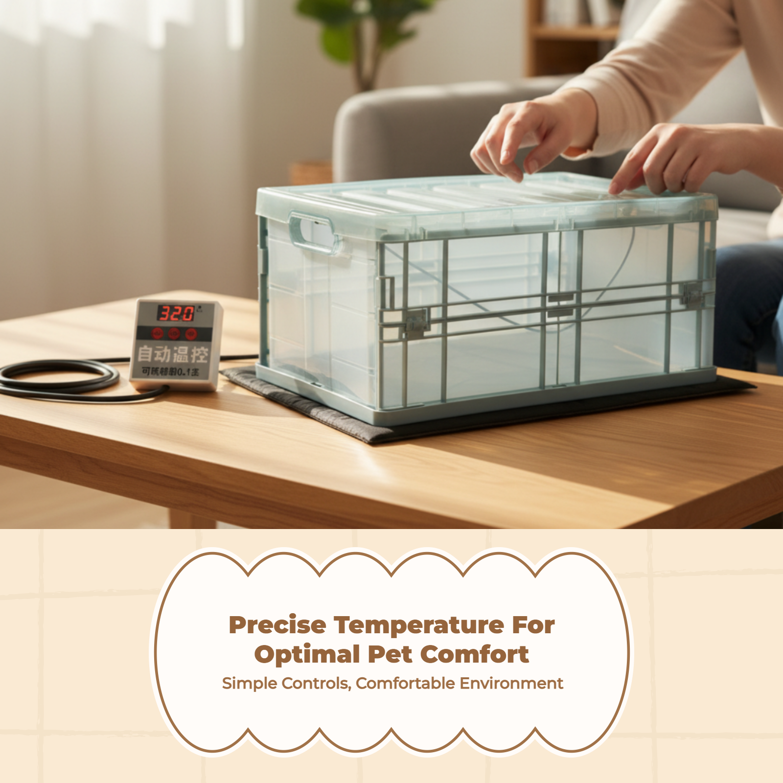 Portable Puppy Incubator, Double Heating