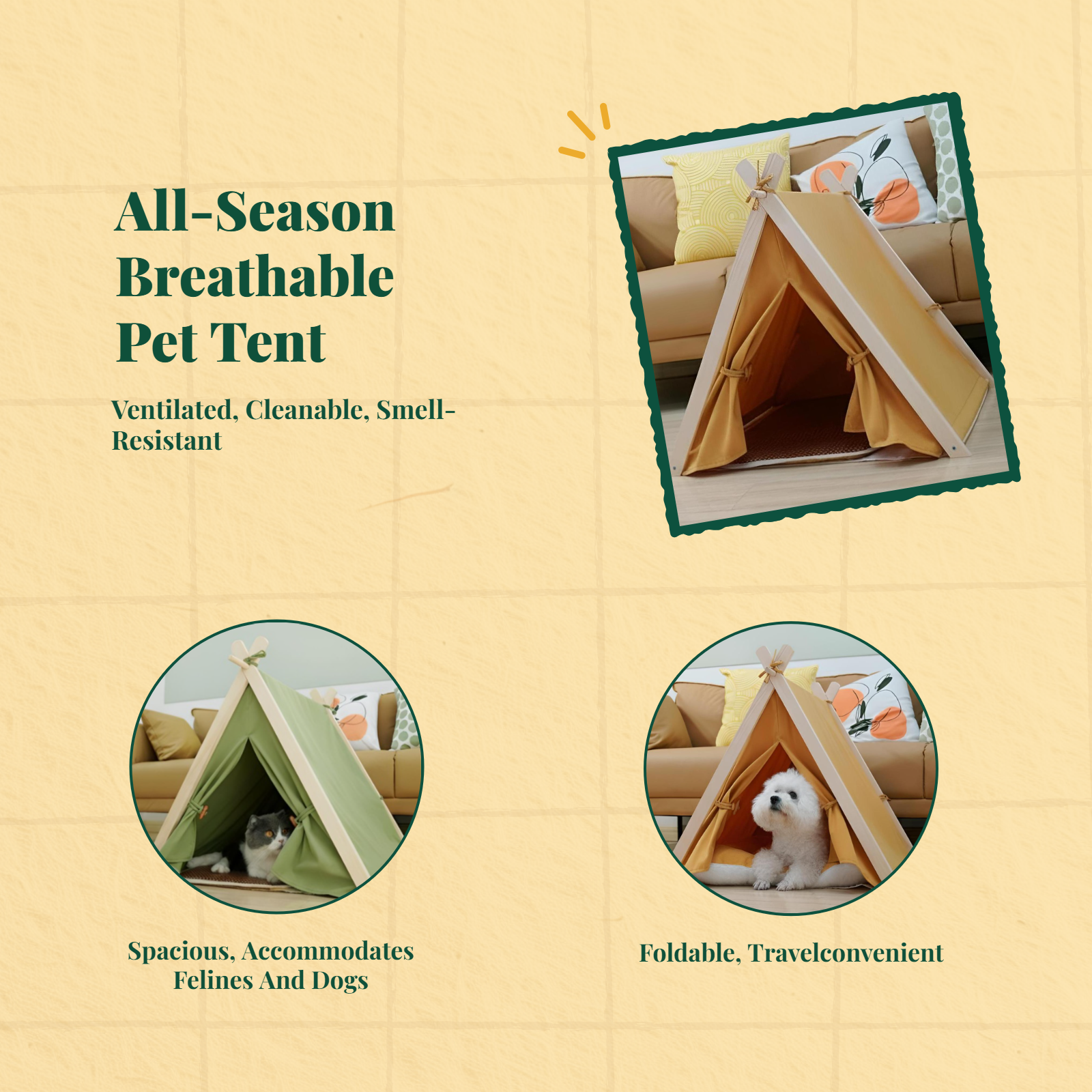 Cat tent bed: breathable privacy