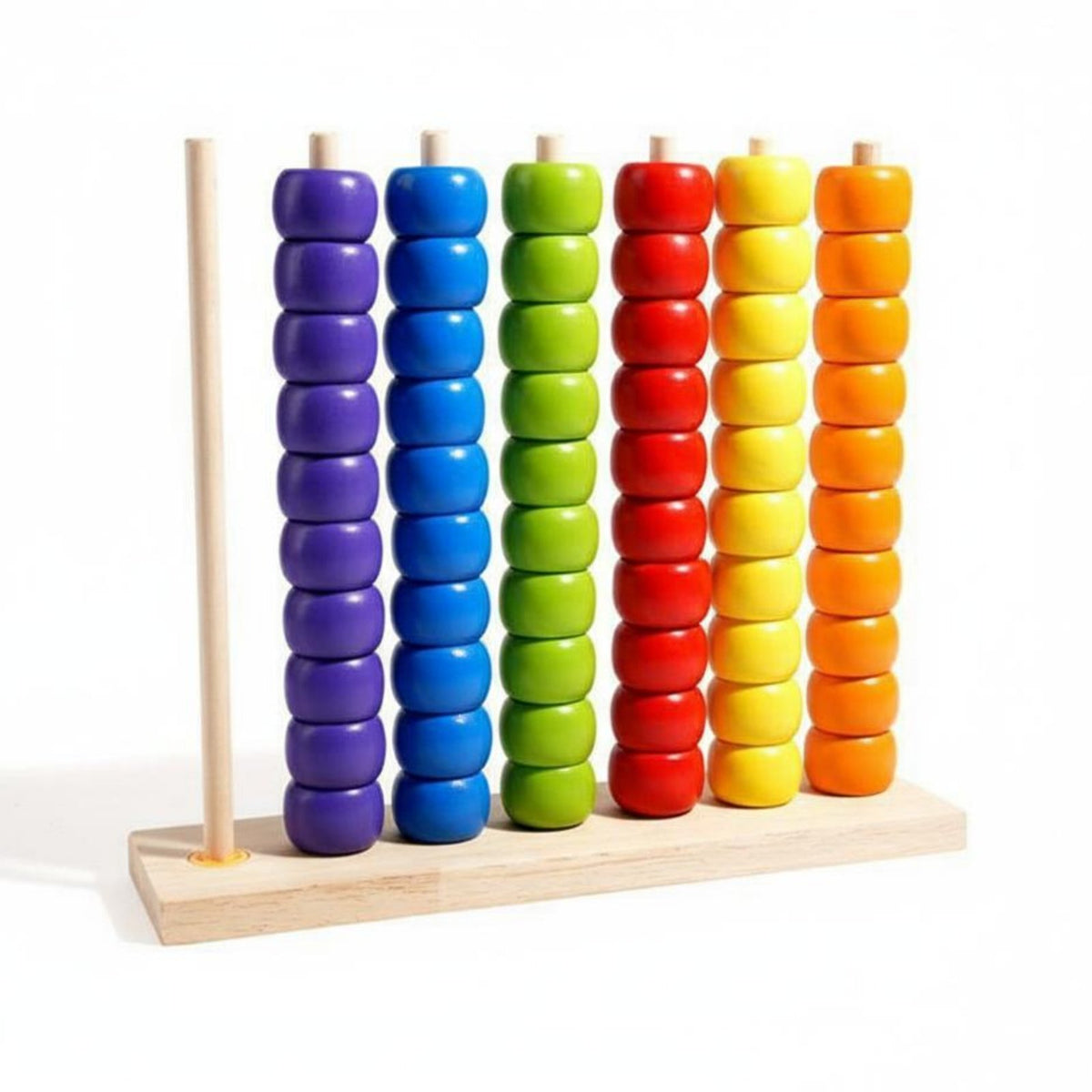 Peg Board Bead Set Sensory Play Color Sorting Toy Polished Edges for Nursery