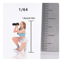 Miniature Photographer Figurine Vivid Details 1/64 Photographer Figure Display Camera Holder Figurine