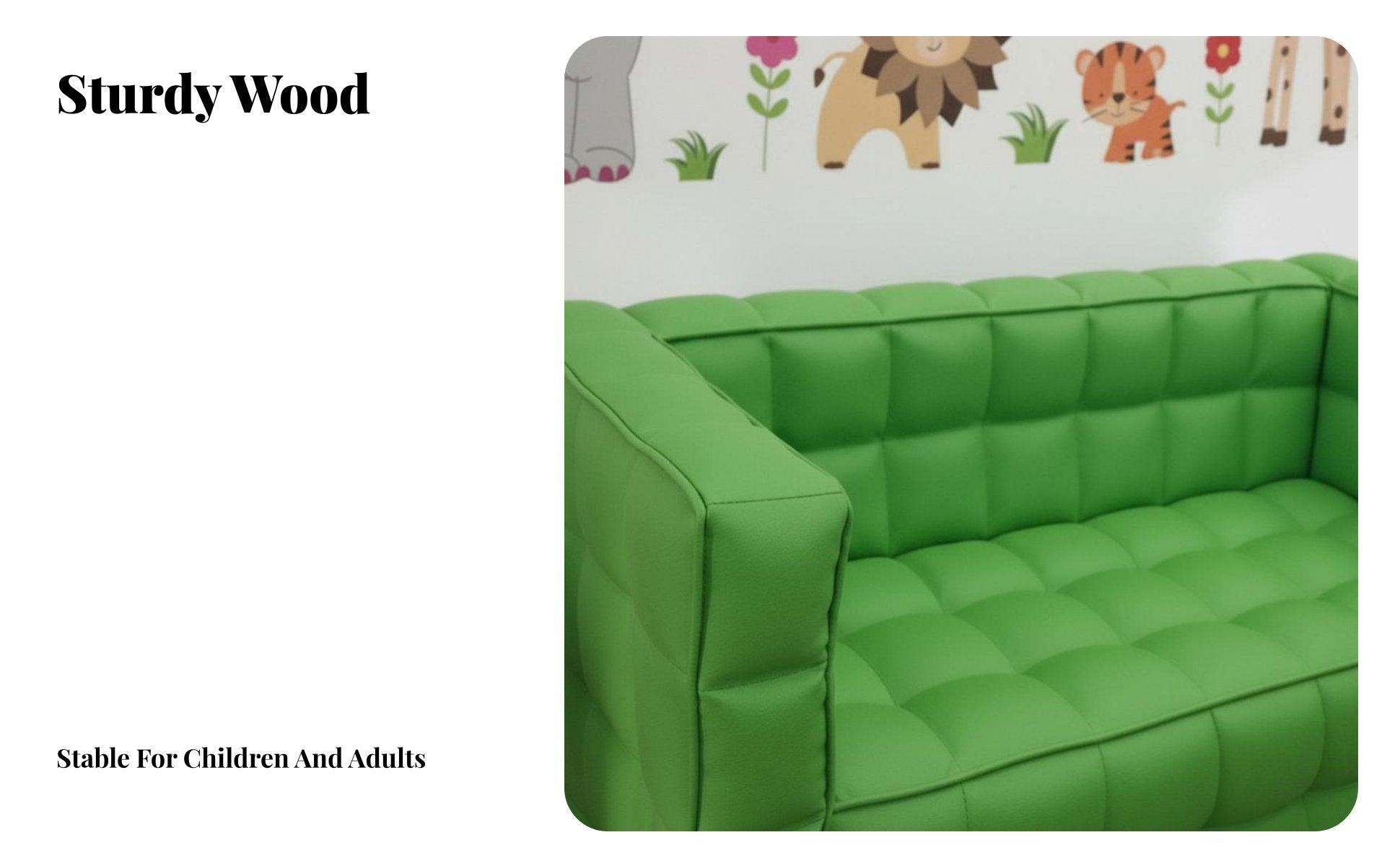 Upholstered Young Child Chair Child-Sized Quilted Square Sofa Soft and Comfortable Skinaccommodating for Preschoolers